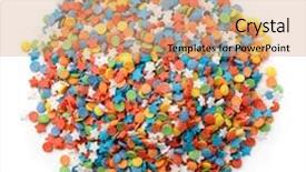  Presentation with confetti - Beautiful theme featuring view of confetti candy sprinkle backdrop and a coral colored foreground
