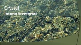  Presentation with pure water - Slides featuring view of coral reefs through pure sea water background and a gray colored foreground