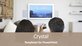  Presentation with television watching - Amazing presentation having view of couple watching television backdrop and a coral colored foreground