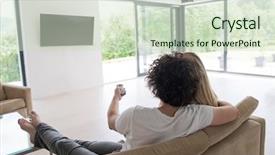  Presentation with couple nature luxury - Theme featuring view of couple watching television background and a soft green colored foreground