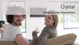  Presentation with couple nature luxury - Colorful PPT layouts enhanced with view of couple watching television backdrop and a light gray colored foreground