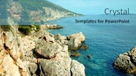  Presentation with croatia - PPT theme with view-of-croatia-coast background and a light blue colored foreground