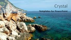  Presentation with croatia - Presentation theme having view-of-croatia-coast background and a light blue colored foreground