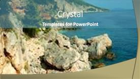  Presentation with croatia - Cool new presentation theme with view-of-croatia-coast backdrop and a teal colored foreground