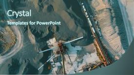  Presentation with stone quarry - Amazing PPT layouts having view of crushed stone quarry backdrop and a ocean colored foreground