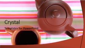  Presentation with tea cup - PPT layouts featuring view of cup of tea background and a  colored foreground