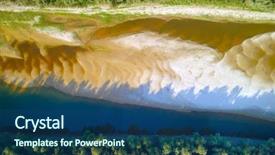  Presentation with danube delta - Cool new PPT theme with aerial view of danube river backdrop and a ocean colored foreground