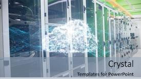  Presentation with connecting - Amazing theme having view of data technology backdrop and a light blue colored foreground