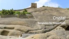  Presentation with kakheti - Slides enhanced with david gareja gareji cave monastery background and a gray colored foreground