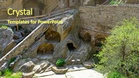  Presentation with kakheti - Beautiful theme featuring david gareja gareji cave monastery backdrop and a tawny brown colored foreground