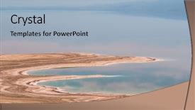 Presentation with salty - Cool new presentation theme with view of dead sea coastline backdrop and a light blue colored foreground