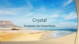  Presentation with sea - Amazing PPT layouts having view of dead sea coastline backdrop and a light blue colored foreground