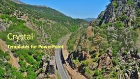  Presentation with spain - Cool new PPT theme with view-of-despenaperros-canyon backdrop and a tawny brown colored foreground