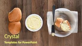  Presentation with rustic wood turquoise - Cool new PPT layouts with view of dinner rolls bread backdrop and a tawny brown colored foreground