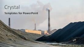  Presentation with polluted - PPT layouts featuring view-of-dirty-road background and a sky blue colored foreground