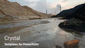  Presentation with polluted - Slides consisting of view-of-dirty-road background and a gray colored foreground