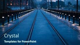  Presentation with view of the old port - PPT theme enhanced with view-of-don-luis-bridge background and a ocean colored foreground