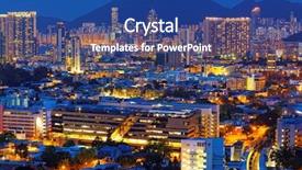  Presentation with hongkong - Beautiful slides featuring view-of-downtown-kowloon-hongkong backdrop and a ocean colored foreground