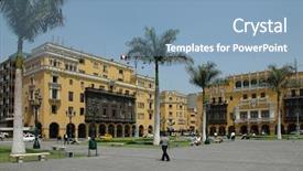  Presentation with colonial - PPT theme consisting of  background and a  colored foreground