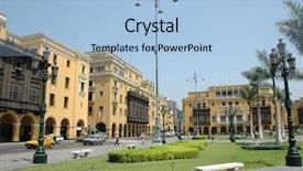  Presentation with colonial - Amazing PPT layouts having view of downtown lima peru showing colonial buildings and blue sky backdrop and a light blue colored foreground