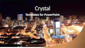  Presentation with city night - Cool new PPT layouts with view of durban south africa backdrop and a black colored foreground