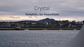  Presentation with marina - Slide set featuring view-of-edinburgh-from-granton background and a light gray colored foreground