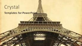  Presentation with eiffel tower - Cool new presentation theme with view of eiffel tower old style photo backdrop and a blonde colored foreground