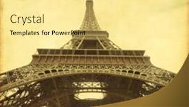  Presentation with eiffel tower - Presentation theme having view of eiffel tower old style photo background and a blonde colored foreground