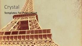  Presentation with eiffel tower - Colorful PPT layouts enhanced with view of eiffel tower old style photo backdrop and a soft green colored foreground