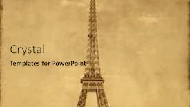  Presentation with eiffel tower - Colorful PPT layouts enhanced with view of eiffel tower paris old style photo backdrop and a yellow colored foreground