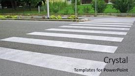  Presentation with pride rainbow crosswalk vancouver pedestrians - Beautiful slides featuring roadway safety - view of empty crosswalk backdrop and a light gray colored foreground