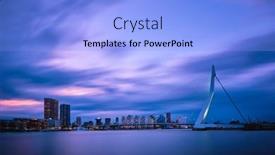  Presentation with erasmus - Presentation with view-of-erasmus-bridge-erasmusbrug background and a light blue colored foreground