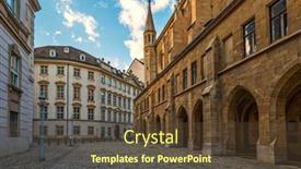  Presentation with city street - Slides enhanced with view-of-famous-minoritenkirche background and a  colored foreground