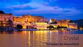  Presentation with udaipur - Beautiful PPT theme featuring view-of-famous-romantic-luxury backdrop and a red colored foreground