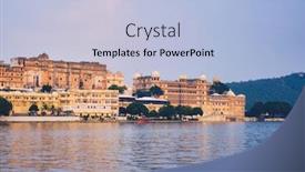  Presentation with city india - Slide deck featuring view-of-famous-romantic-luxury background and a light blue colored foreground