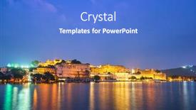  Presentation with udaipur - Colorful PPT layouts enhanced with view-of-famous-romantic-luxury backdrop and a teal colored foreground