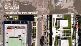  Presentation with avenue - Slide deck enhanced with view of faria lima avenue background and a coral colored foreground