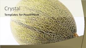  Presentation with melon - PPT layouts with view-of-fresh-hami-melon background and a blonde colored foreground