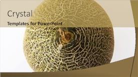  Presentation with melon - Presentation design enhanced with view-of-fresh-hami-melon background and a yellow colored foreground