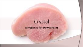  Presentation with fresh meat - Cool new theme with view of fresh turkey meat backdrop and a coral colored foreground