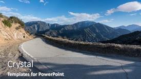  Presentation with los angeles - PPT layouts consisting of view-of-glendora-ridge-road background and a ocean colored foreground