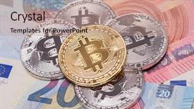  Presentation with gold silver award - Theme with view of golden and silver background and a coral colored foreground