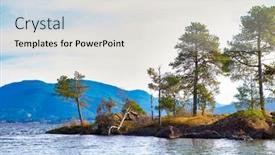  Presentation with fall lake - Amazing slides having view-of-gordon-bay-park backdrop and a light gray colored foreground