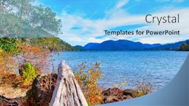  Presentation with fall lake - Theme consisting of view-of-gordon-bay-park background and a light blue colored foreground