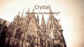 Presentation with gothic cathedral - Amazing PPT theme having view of gothic cathedral backdrop and a cream colored foreground
