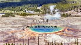  Presentation with wyoming - Presentation design enhanced with view-of-grand-prismatic-spring background and a coral colored foreground