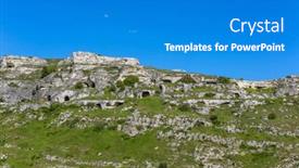  Presentation with caves - Slides enhanced with view-of-gravina-river-canyon background and a teal colored foreground