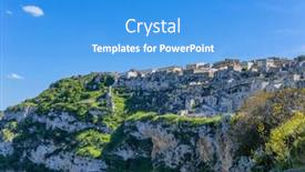  Presentation with caves - PPT theme having view-of-gravina-river-canyon background and a teal colored foreground