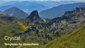  Presentation with mountain view - PPT layouts featuring view-of-gschoellkopf-mountain-peak background and a tawny brown colored foreground