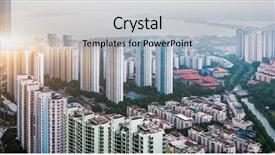  Presentation with china guangzhou - Slide set featuring view of guangzhou city china background and a  colored foreground